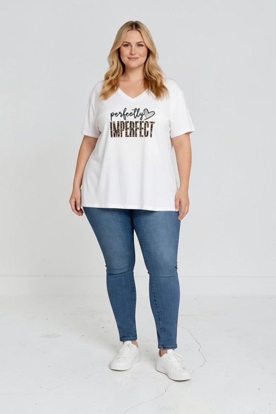 T-shirts Femme Blanc E&F (C&CE Fashion) EF9076-42 Efashion Paris