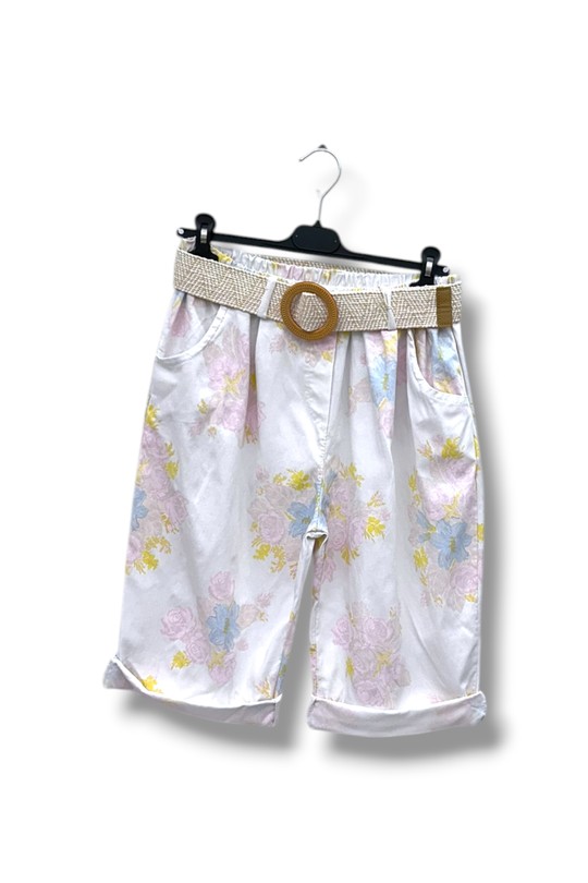 Pantacourts Femme Blanc E&F (C&CE Fashion) EF25297 Efashion Paris