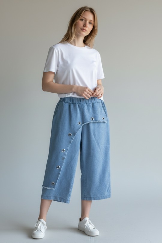 Pantacourts Femme DENIM BLUE E&F (C&CE Fashion) EF71196 Efashion Paris