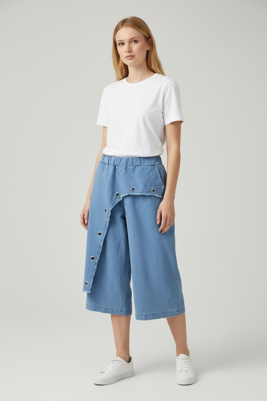 Pantacourts Femme DENIM BLUE E&F (C&CE Fashion) EF71196 Efashion Paris