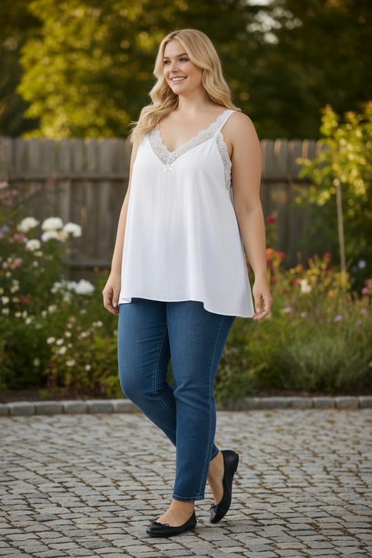 Débardeurs Femme Blanc E&F (C&CE Fashion) EF1320-1 Efashion Paris