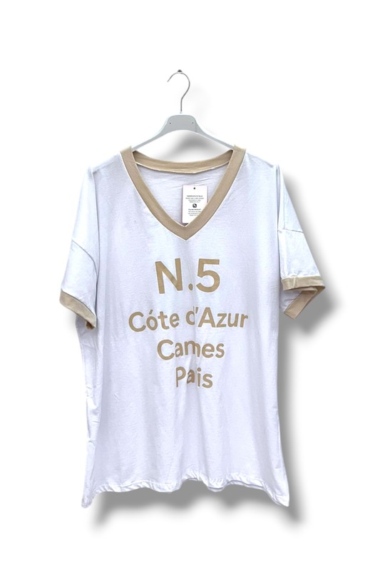 T-shirts Femme Beige E&F (C&CE Fashion) EF9277 Efashion Paris