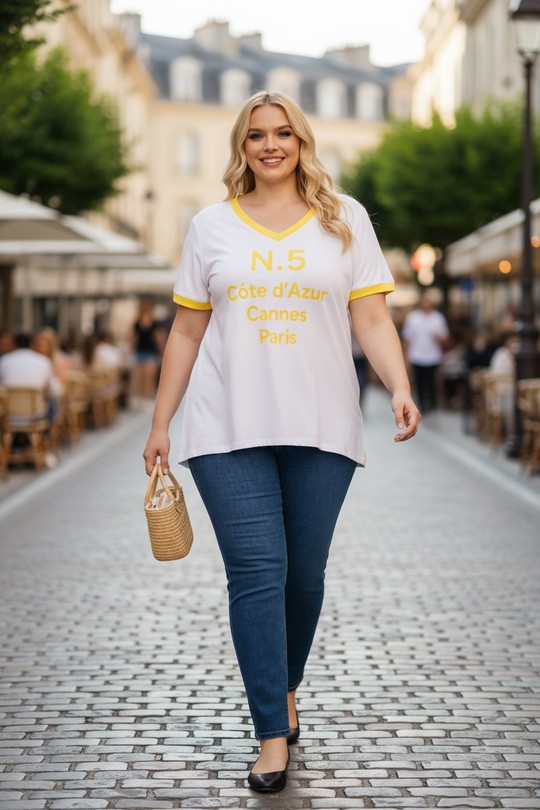 T-shirts Femme Beige E&F (C&CE Fashion) EF9277 Efashion Paris