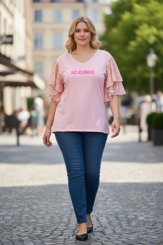 T-shirts Femme Rose E&F (C&CE Fashion) EF13635 Efashion Paris