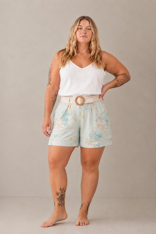 Shorts Femme Vert d eau E&F (C&CE Fashion) EF26070 Efashion Paris