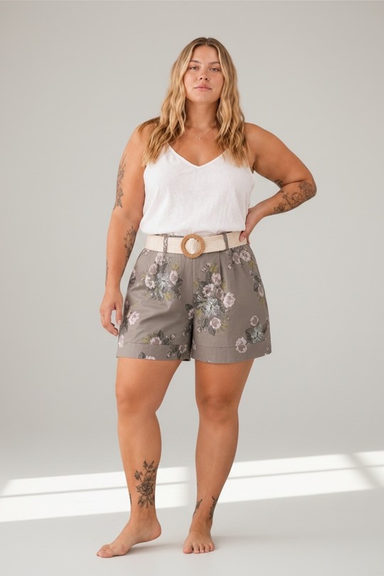 Shorts Femme Vert d eau E&F (C&CE Fashion) EF26070 Efashion Paris