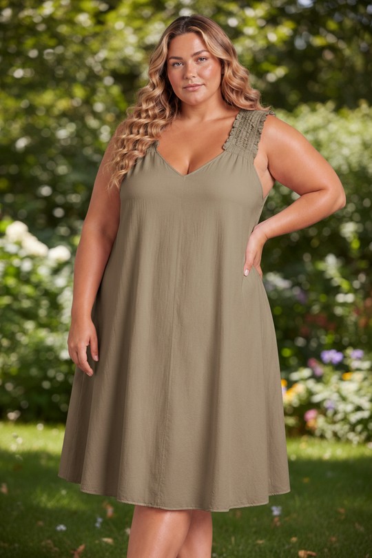 Robes & Combinaisons Femme Kaki E&F (C&CE Fashion) EF26230 Efashion Paris