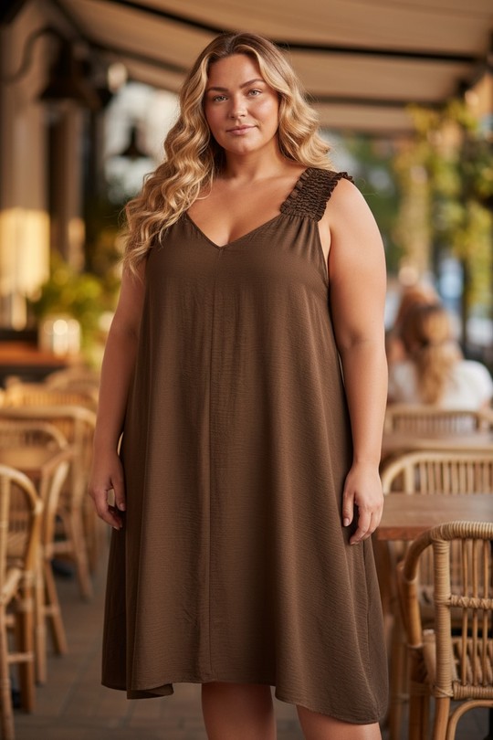 Robes & Combinaisons Femme Kaki E&F (C&CE Fashion) EF26230 Efashion Paris