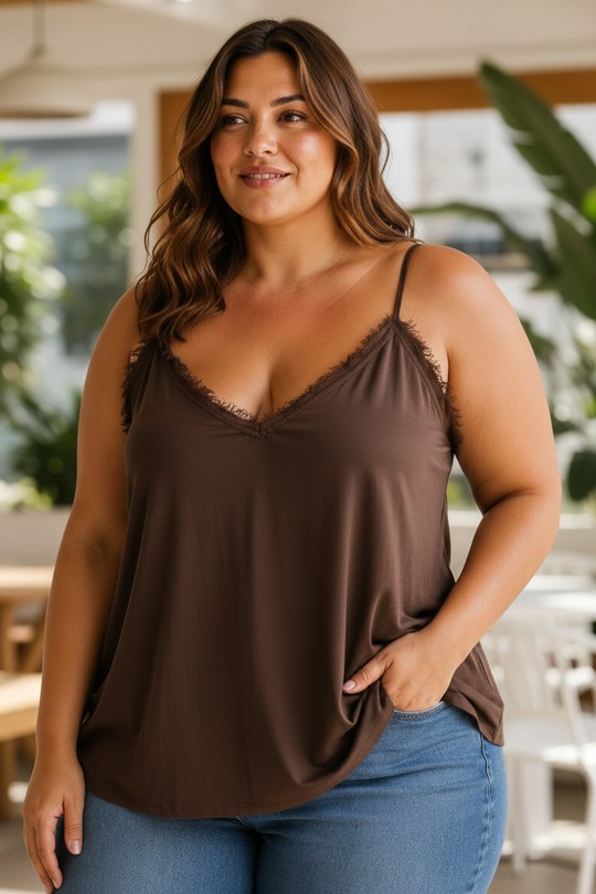 Débardeurs Femme Taupe E&F (C&CE Fashion) EF24262 Efashion Paris