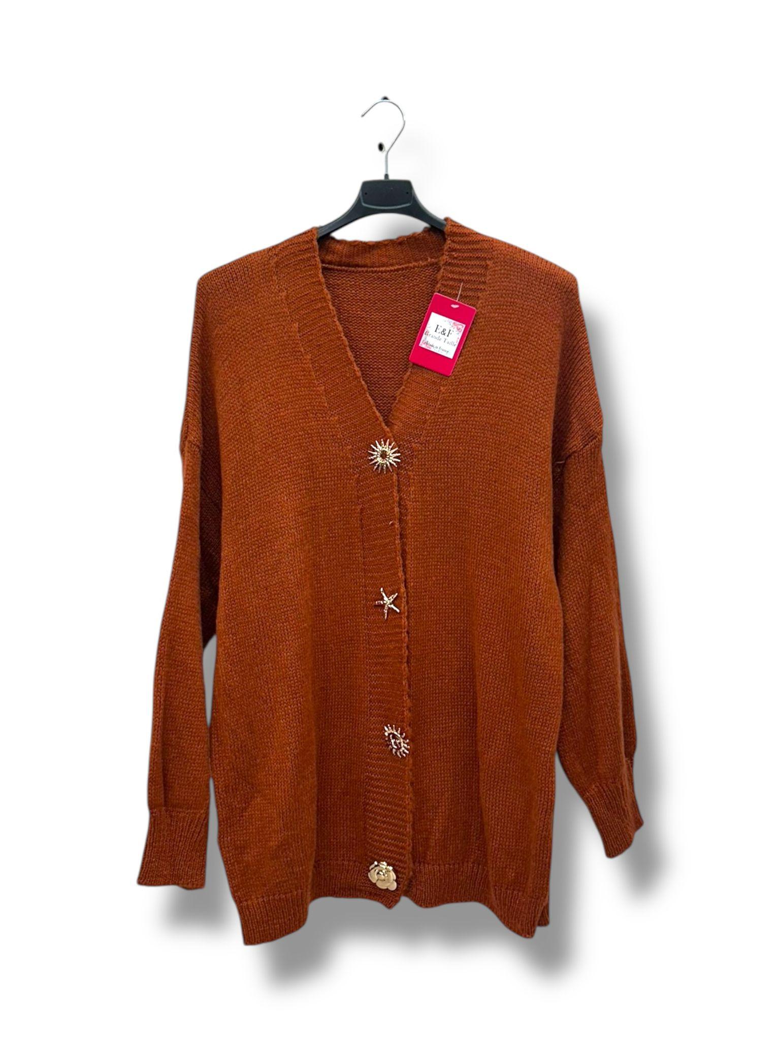 Cardigans Women Rust E&F (C&CE Fashion) EF25078 #c Efashion Paris