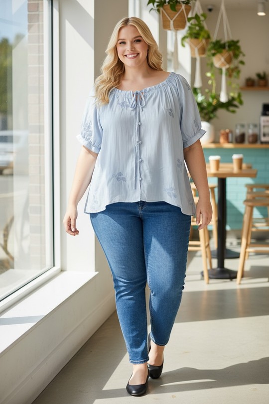 Tops Femme Bleu ciel / Bleu E&F (C&CE Fashion) EF26136 #c Efashion Paris