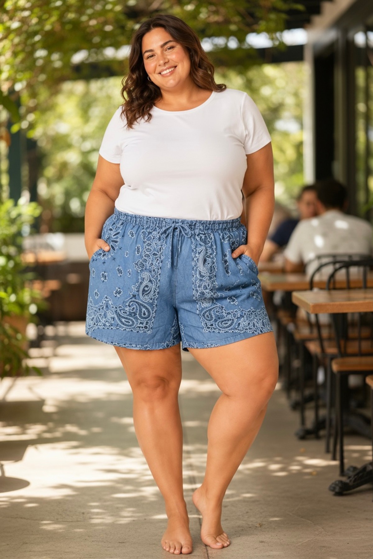 Shorts Femme DENIM BLUE E&F (C&CE Fashion) EF83543-2 #c Efashion Paris