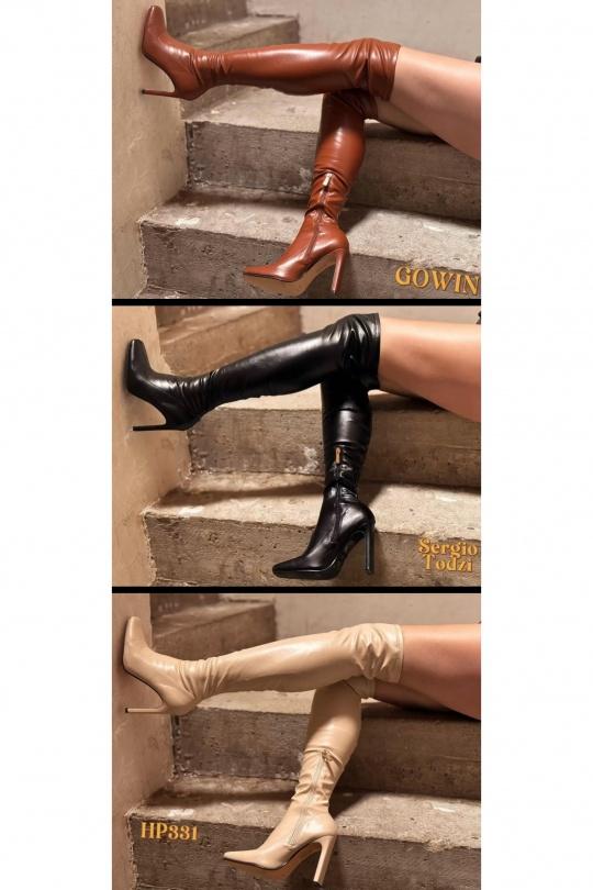 Botas Zapatos Beige Sergio todzi HP331 Efashion Paris