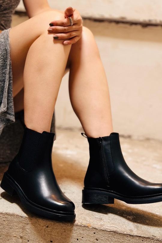 Ankle boots Shoes Black Sergio todzi YT009 Efashion Paris