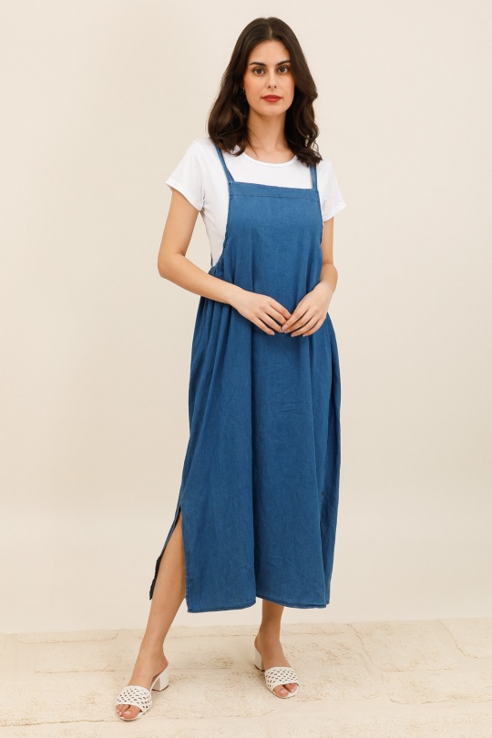 Robes longues Femme Bleu jean clair JD FASHION,NEWS LADY. 7754J Efashion Paris