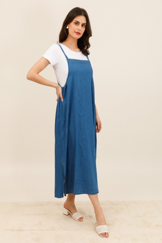 Robes longues Femme Bleu jean clair JD FASHION,NEWS LADY. 7754J Efashion Paris