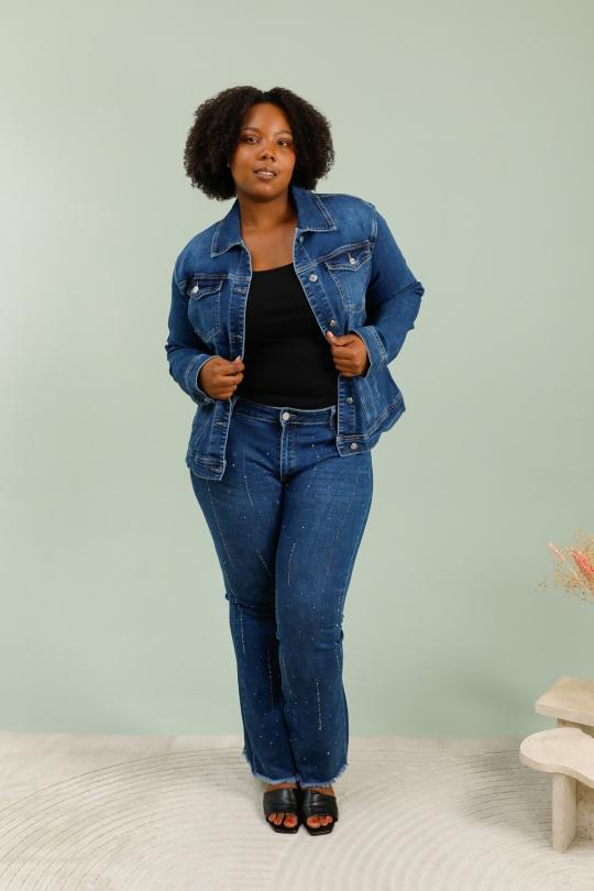 Vestes Femme Bleu YES BON DM1049 Efashion Paris
