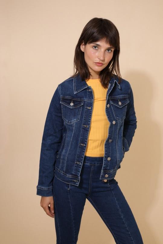 Vestes Femme Bleu YES BON DM1046 Efashion Paris