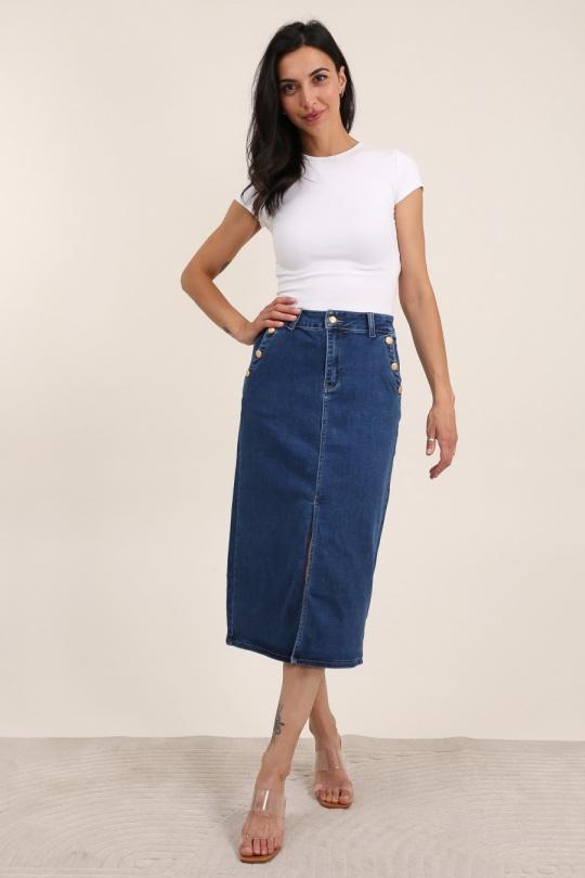 Gonne Donna Blue YES BON SKM2111 Efashion Paris