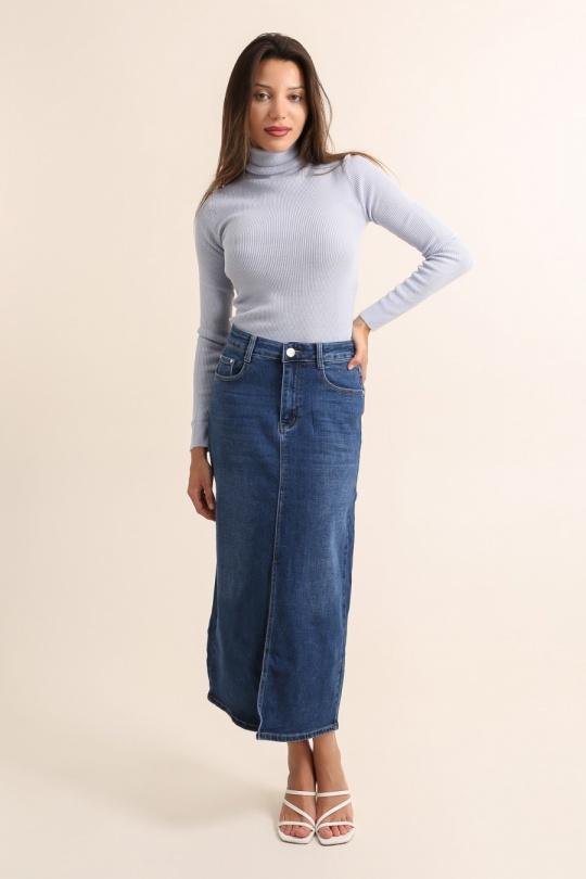 Gonne Donna Blue YES BON SM2113 Efashion Paris