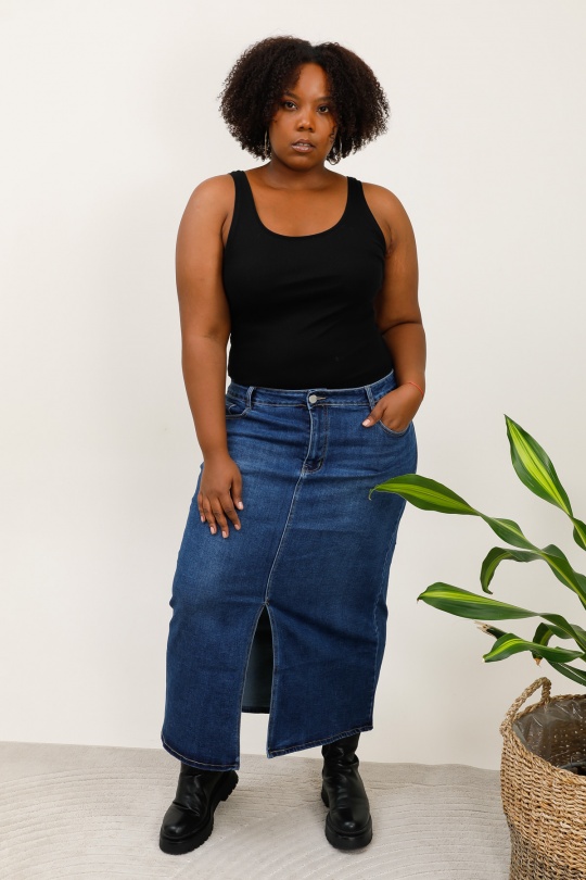 Skirts Women Blue YES BON SM2114 Efashion Paris