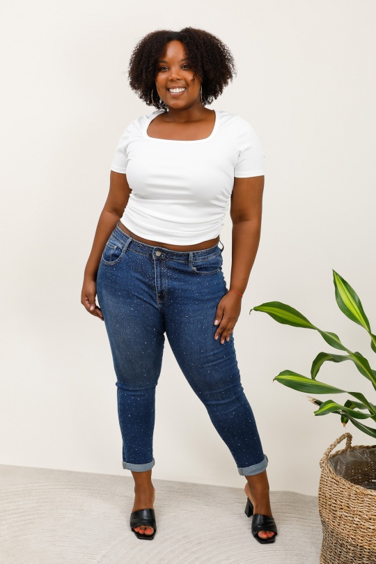 Jeans Women Blue YES BON SM1071-1 Efashion Paris