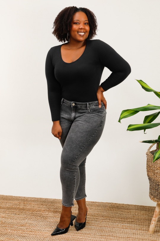 Jeans Femme Gris YES BON SF2139-4 Efashion Paris