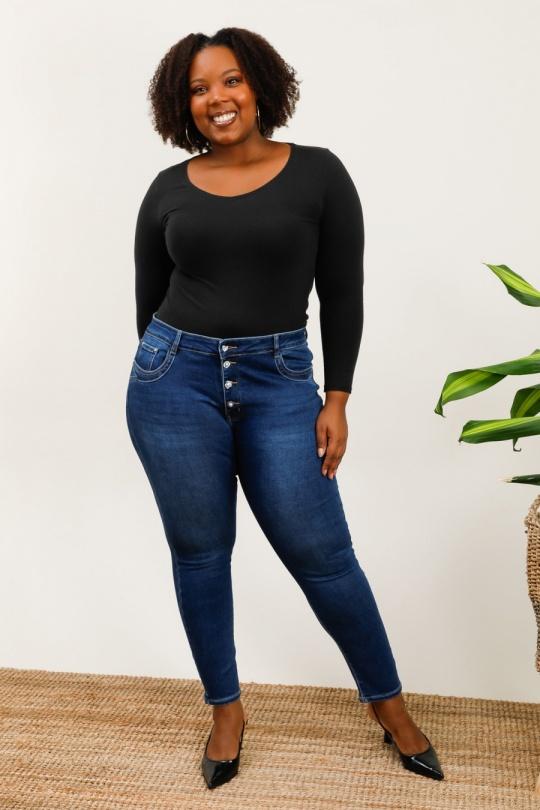 Jeans Femme Bleu YES BON SM2165-1 Efashion Paris