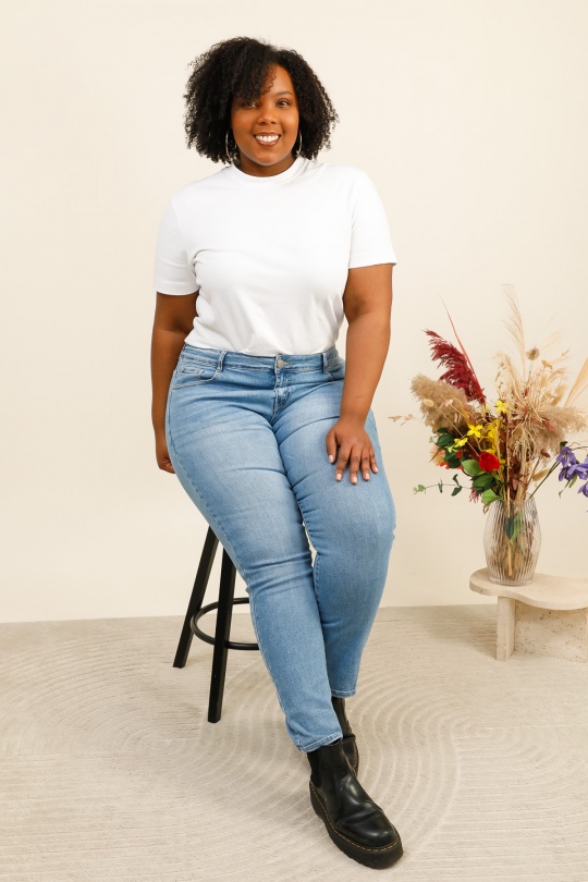 Jeans Femme Bleu YES BON SM2140-5 Efashion Paris