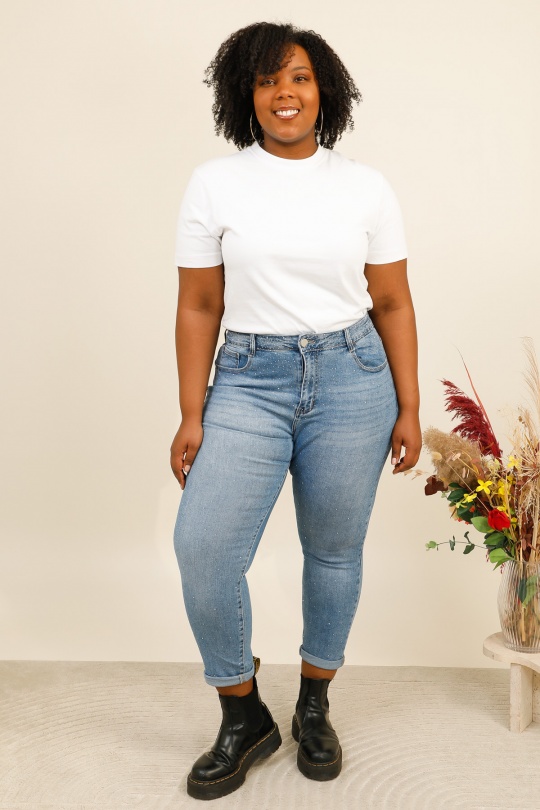 Jeans Femme Bleu YES BON SM1071-6 Efashion Paris