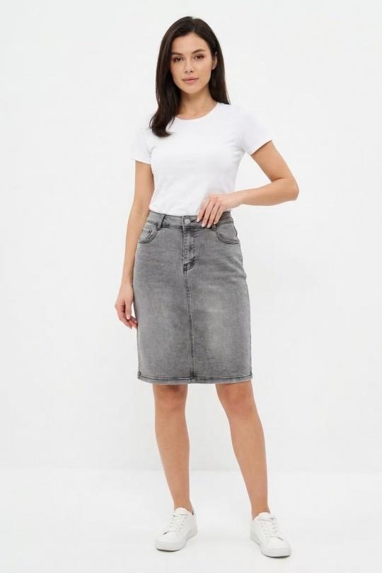 Jupes Femme Gris YES BON SM2290-2 Efashion Paris