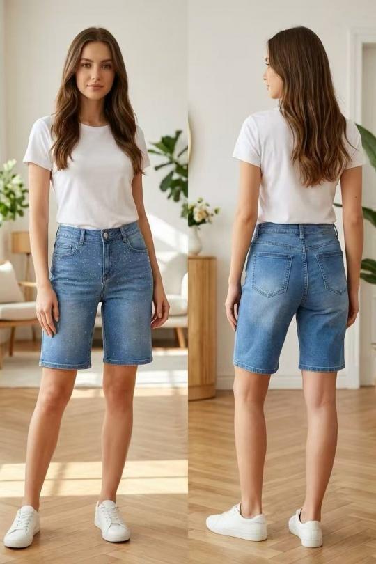Shorts Femme Bleu YES BON SV491-2 Efashion Paris