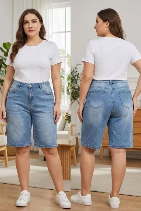 Pantacourts Femme Bleu YES BON SN073 Efashion Paris