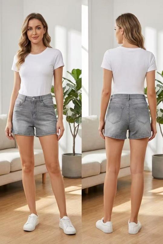 Shorts Femme Gris YES BON ZN126-2 Efashion Paris