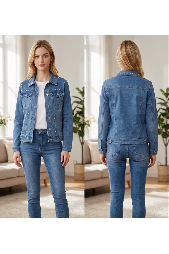 Vestes Femme Bleu YES BON DM2228-D< Efashion Paris