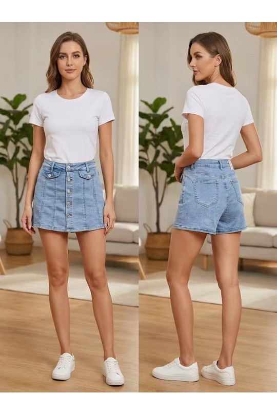 Shorts Femme Bleu YES BON ZN036 Efashion Paris