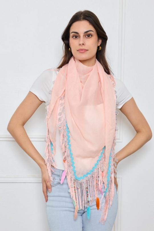 Foulards Accessories Light Pink VS PLUS DX2206 Efashion Paris
