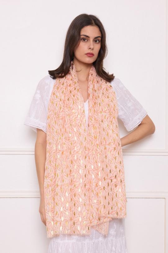 Écharpes Accessoires Orange clair VS PLUS RS62237 Efashion Paris