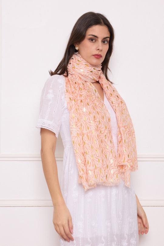 Écharpes Accessoires Orange clair VS PLUS RS62237 Efashion Paris