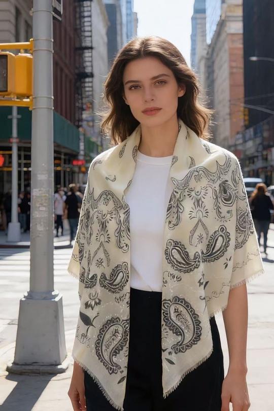 Foulards Accessoires Jaune clair VS PLUS LS612659 Efashion Paris