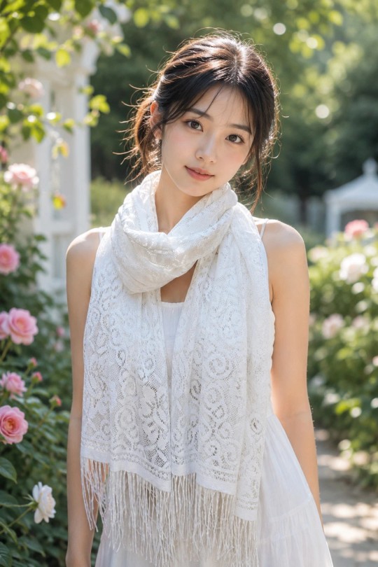 Écharpes Accessoires Blanc VS PLUS FT7145 Efashion Paris