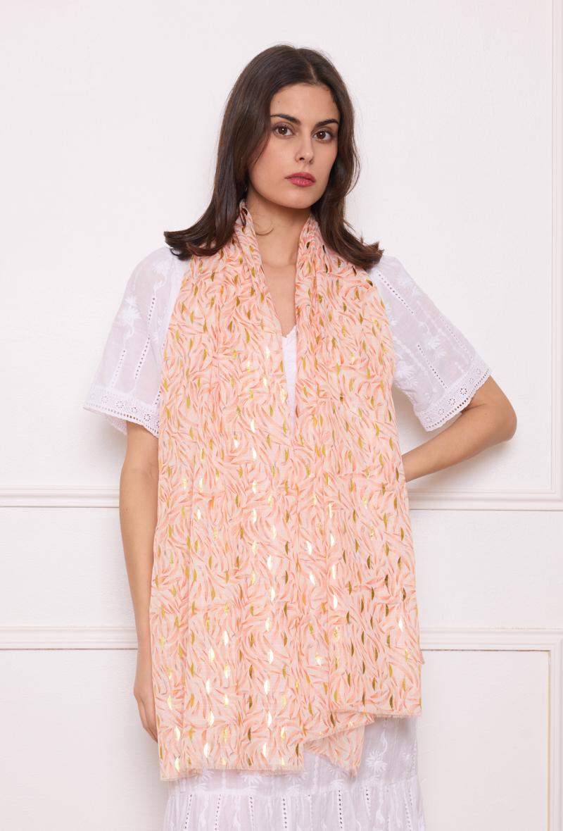 Écharpes Accessoires Orange clair VS PLUS RS62237 #c Efashion Paris