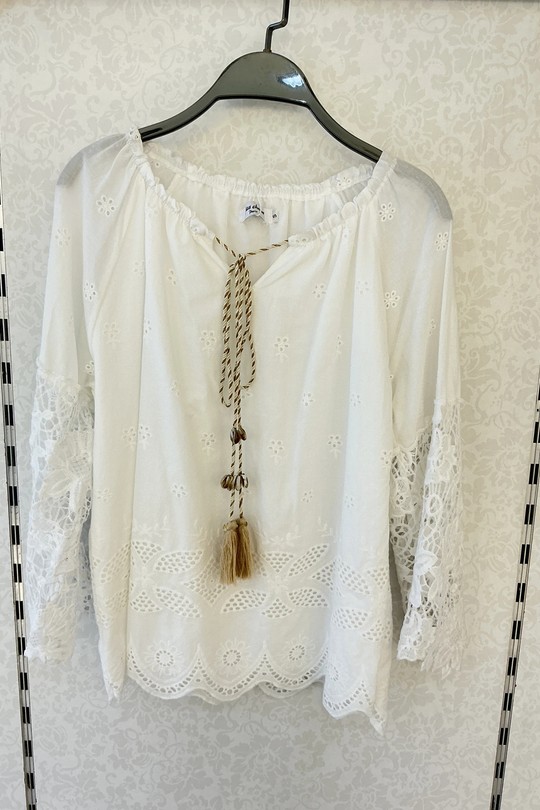 Tops Femme Blanc MISS CHARM M2160 Efashion Paris