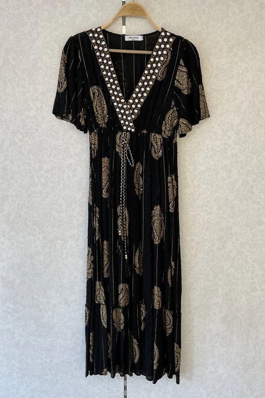 Robes longues Femme Noir MISS CHARM 58207 Efashion Paris