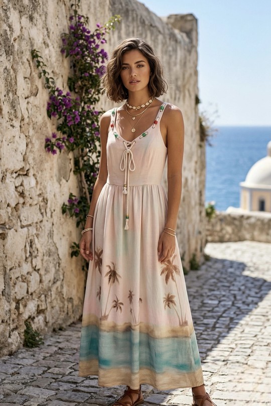 Robes longues Femme Multicouleur MISS CHARM F2612 Efashion Paris