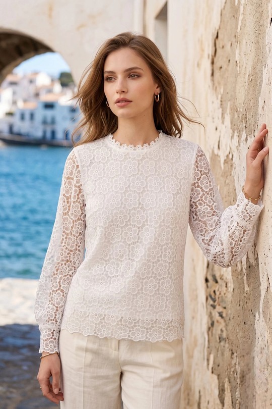 Tops Femme Beige MISS CHARM M2180 Efashion Paris