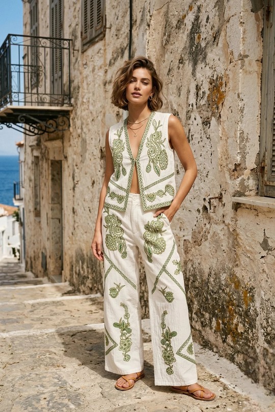 Ensembles Femme Vert MISS CHARM 58200 Efashion Paris