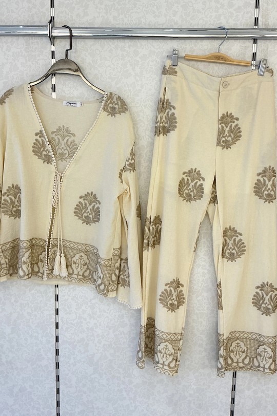 Ensembles Femme Beige MISS CHARM D5931 Efashion Paris