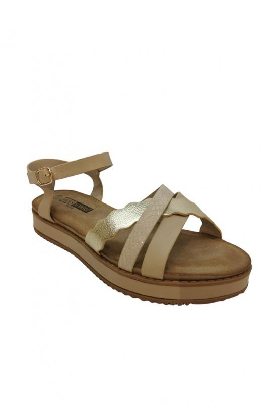 Sandals Shoes Beige VICES-VERSO V417 Efashion Paris