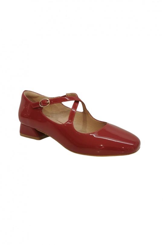 Ballerines Chaussures Rouge VICES-VERSO V-510 Efashion Paris